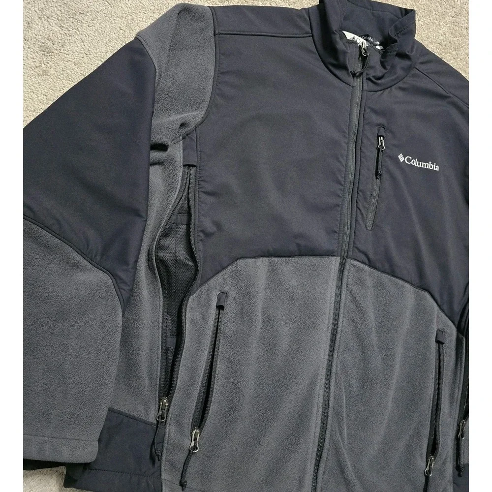 Columbia Interchange‎ Ten Trail III Fleece Full Zip Jacket Mens XL Vented Omni